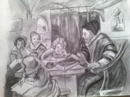 bleistiftzeichnung von aris